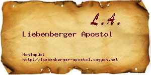 Liebenberger Apostol névjegykártya